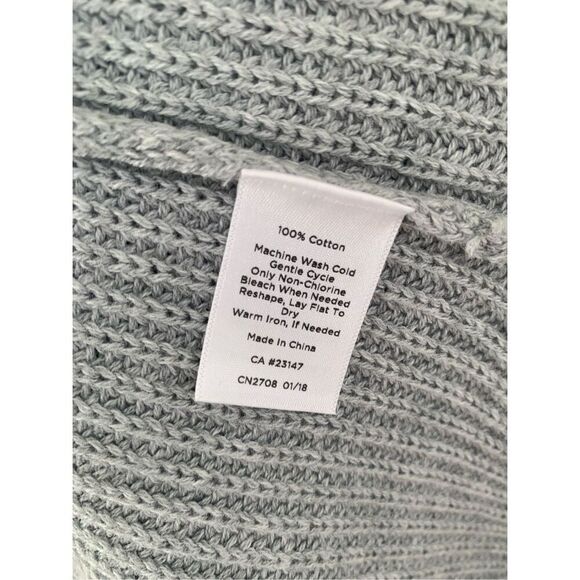 Talbots 100% Cotton Crochet Knit Sleeveless Fall Sweater Vest Gray NWT - Picture 5 of 7